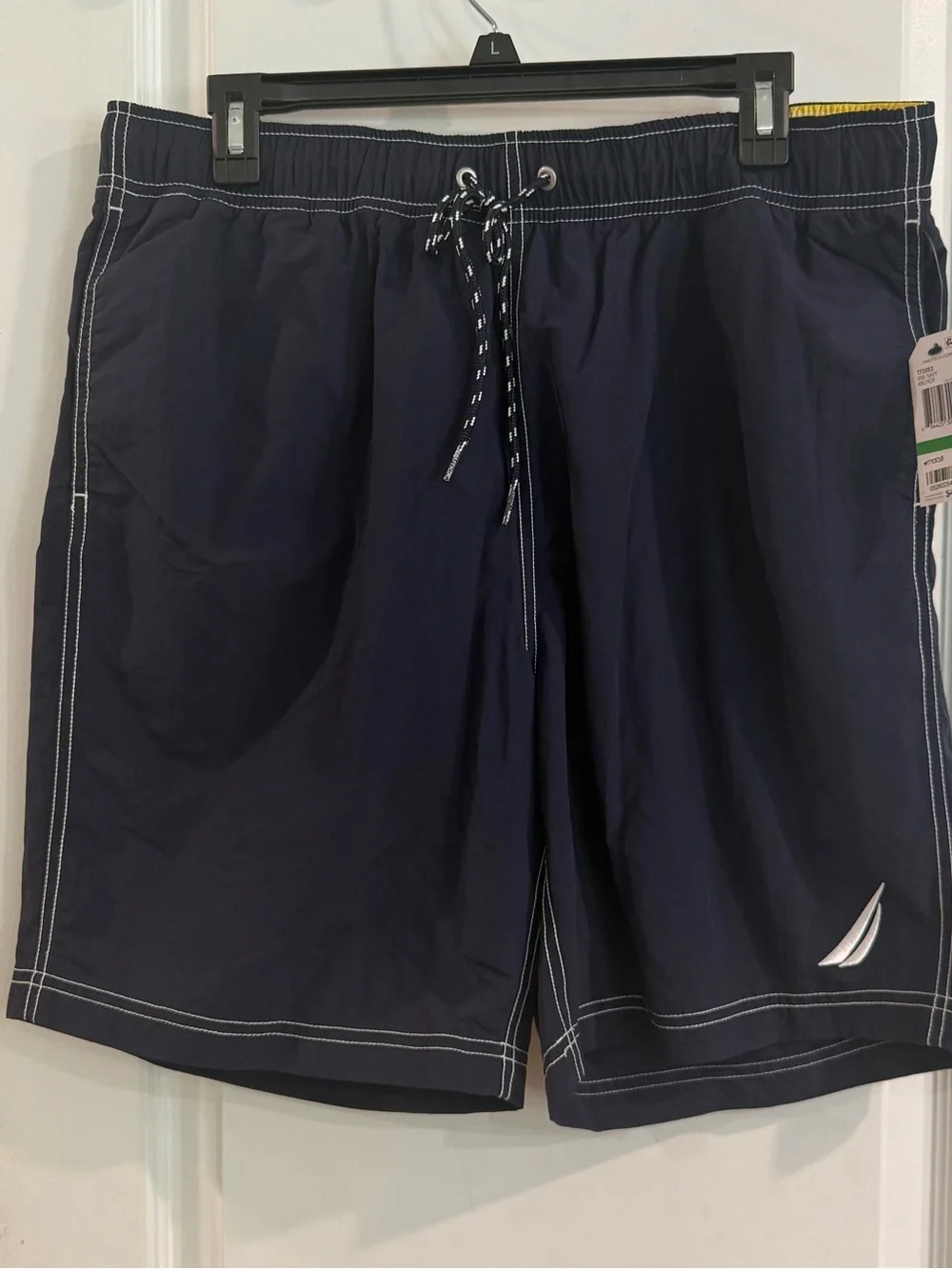 Nautica Men's Dark Navy Swim Shorts with Back Pocket